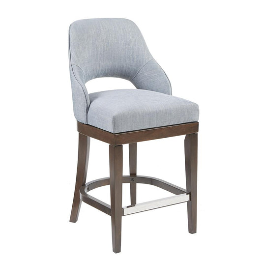 Jillian Counter Stool with Swivel Seat, Blue