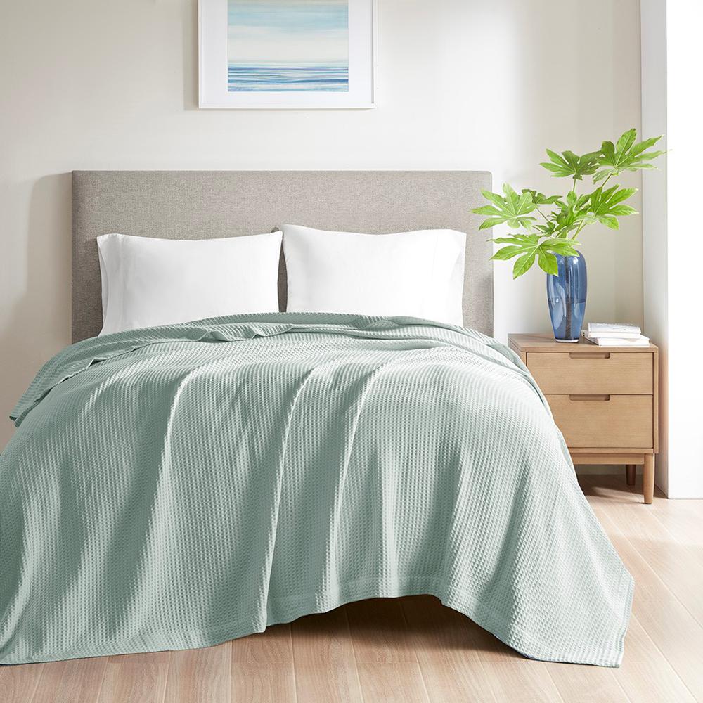 Cotton Blanket, 66x90, Aqua