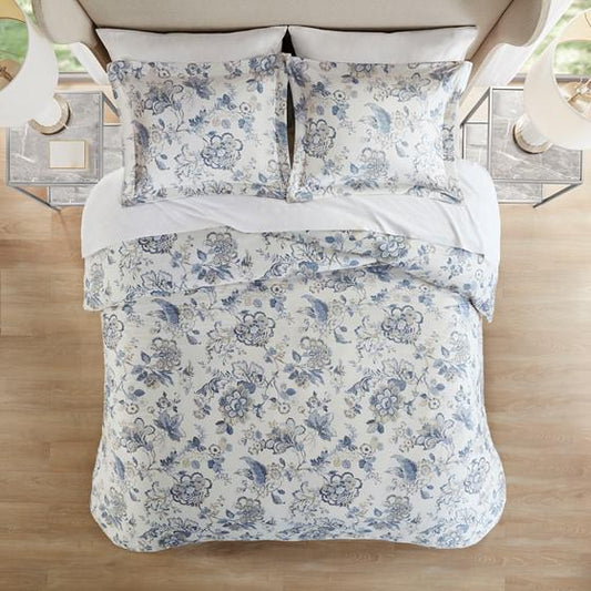 100% Lyocell Duvet Mini Set Blue Multi Full/Queen