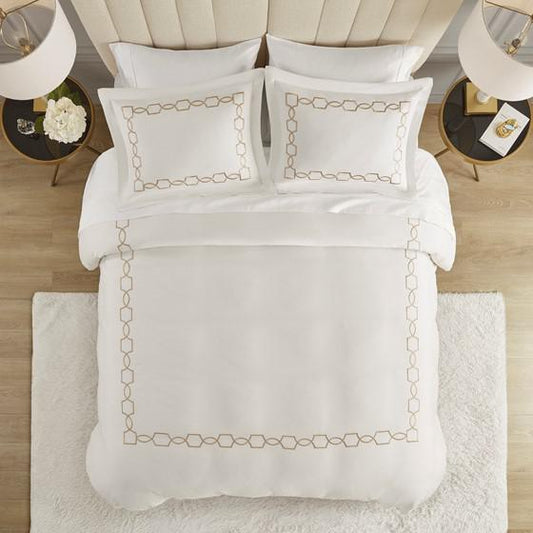 63% Rayon from Bamboo, 37% Cotton Duvet Mini Set Tan Full/Queen