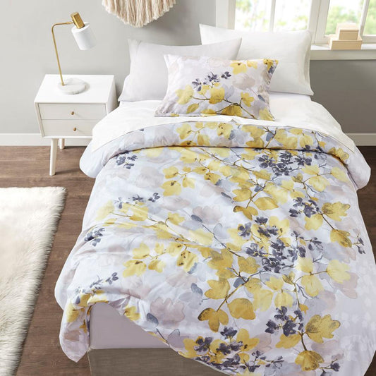 Comforter Set with Bed Sheets, 66x90, Yellow, Twin1