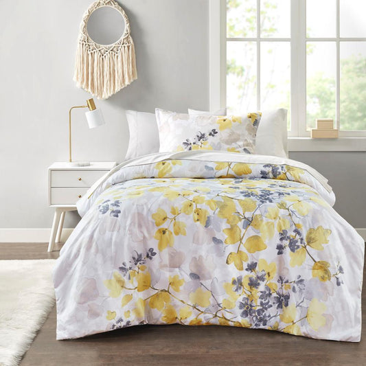 Comforter Set with Bed Sheets, 80x90, Yellow