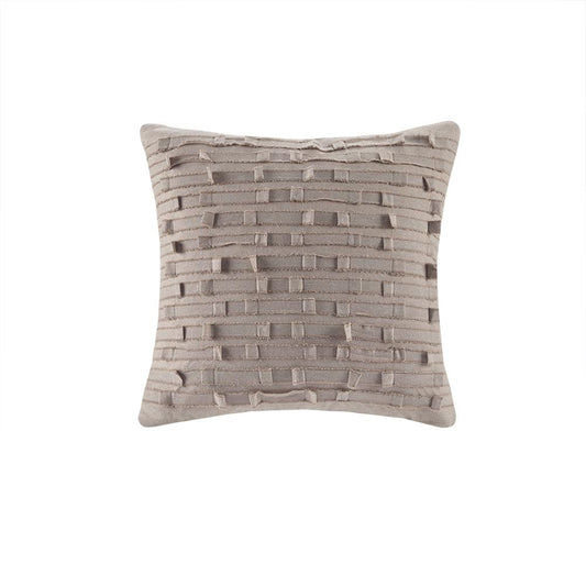 Cotton Square Pillow Taupe 775