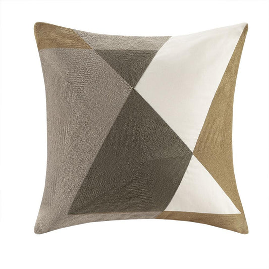 100% Cotton Embroidered Abstract Decorative Pillow,II30-792