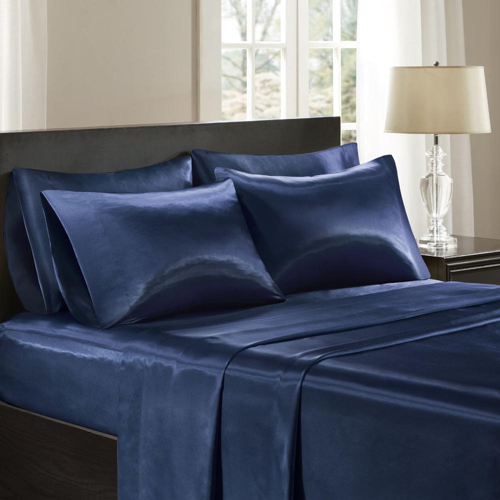 100% Polyester Satin 6pcs Sheet Set, MPE20-913