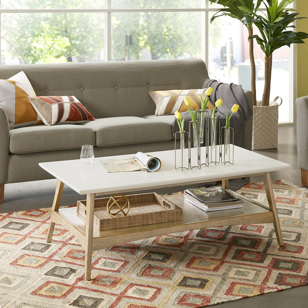 Parker Coffee Table, Off-White/Natural