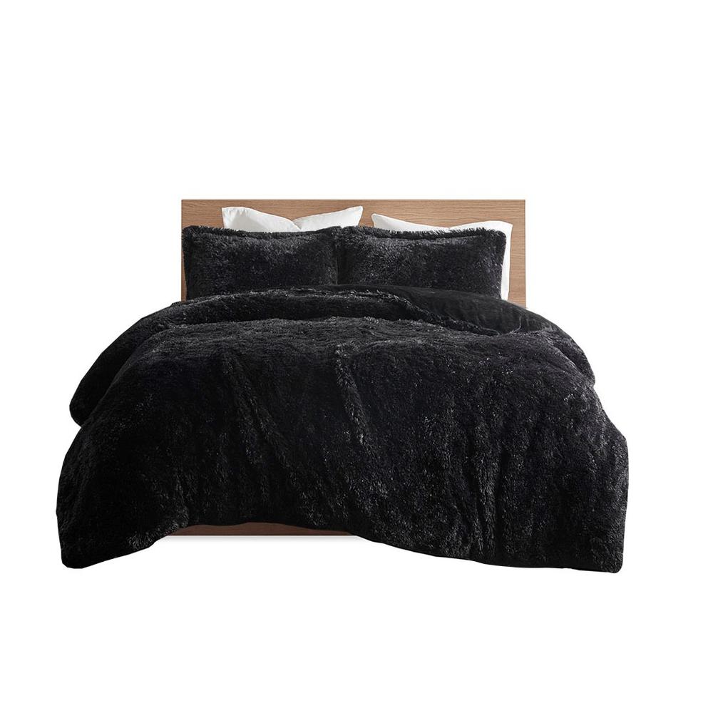 100% Polyester Solid Shaggy Fur Duvet Cover Set ID12-2039