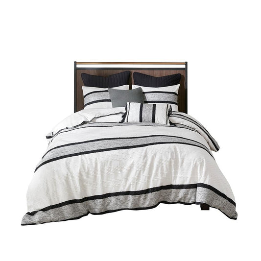 100% Cotton Duvet Cover Mini Set, Black/White