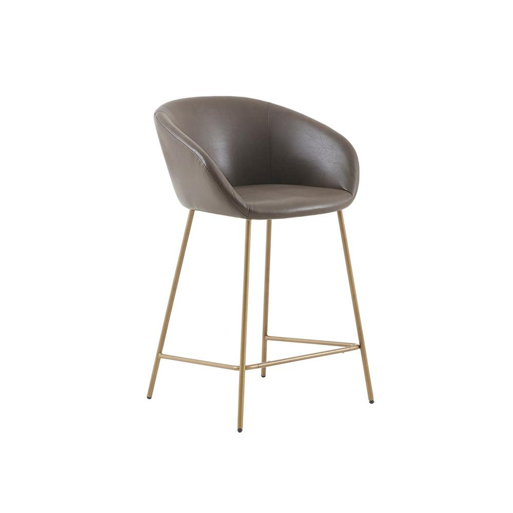 Isadora  Counter Stool, Brown/Gold