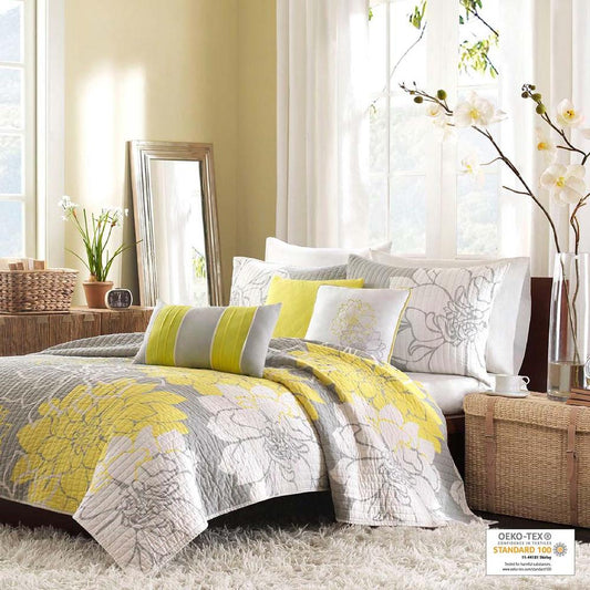 100% Cotton Printed Quilted Coverlet 6pcs Set,MP13-326