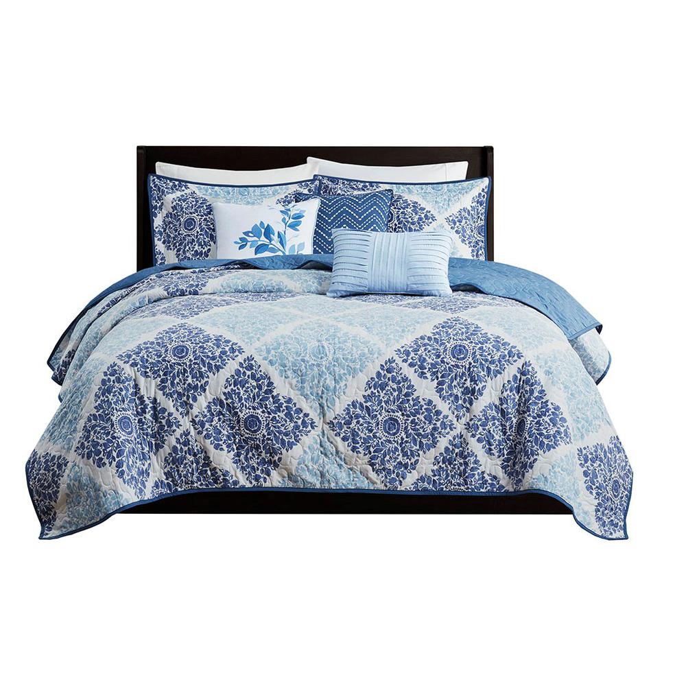 100% Microfiber Printed 6pcs Coverlet Set