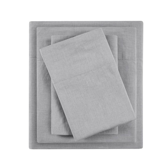 55% Cotton 45% Linen Sheet Set (Gray)