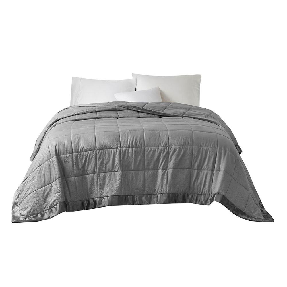 100% Polyester Premium Oversized Down Alternative Blanket in Charcoal