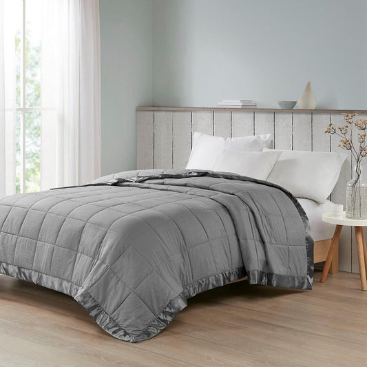 100% Polyester Premium Oversized Down Alternative Blanket, Charcoal