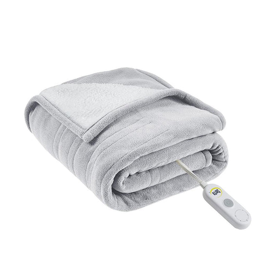 100% Polyester Fleece to Sherpa Heated Throw