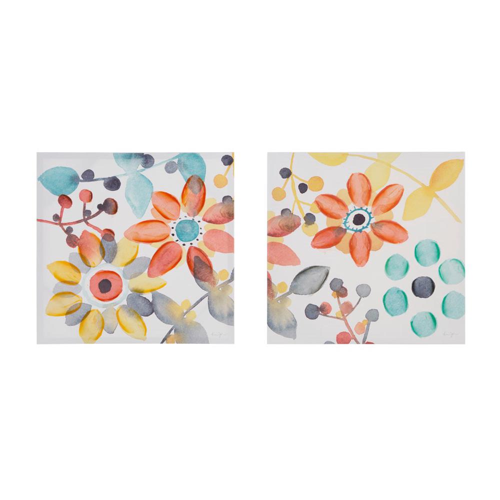 Canvas With Embellishment 2 Pcs Set