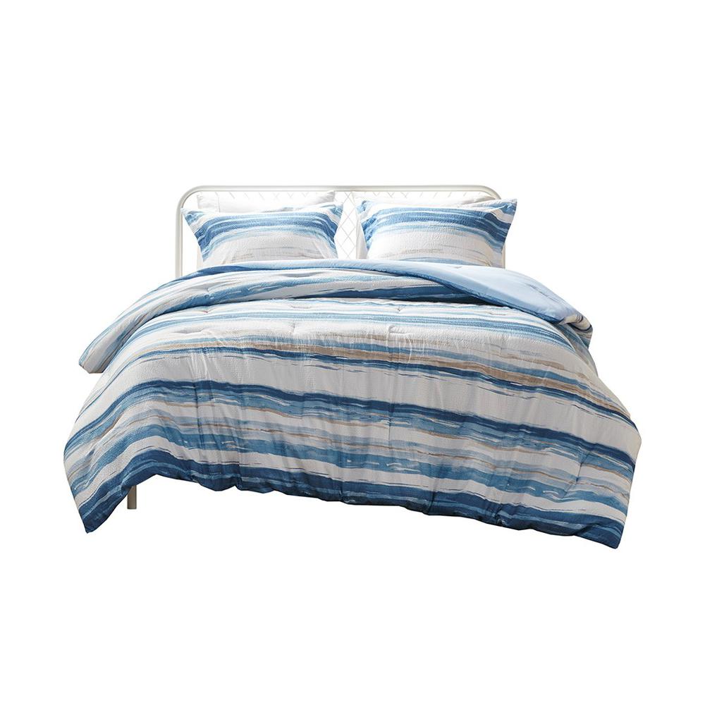 100% Polyester Microfiber Printed Seersucker Comforter Set ZUL10-0018