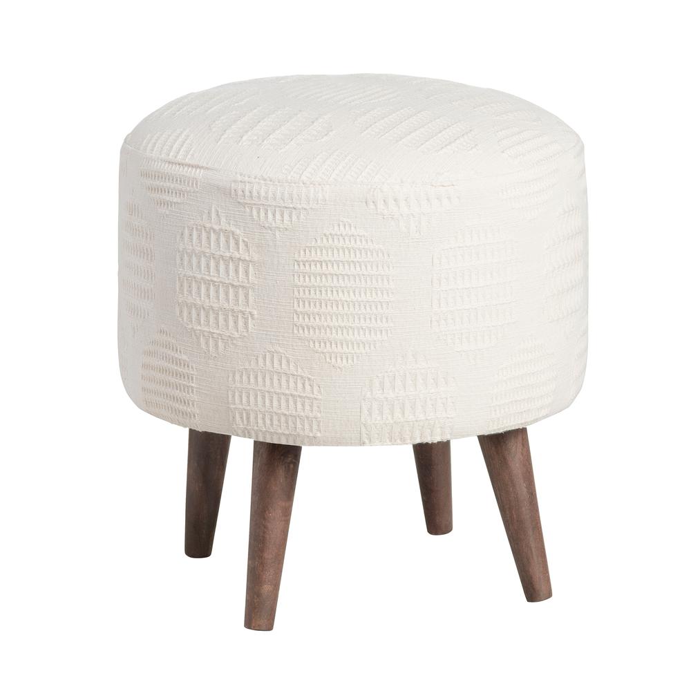 Crestview Collection Calliope Cream Round Stool