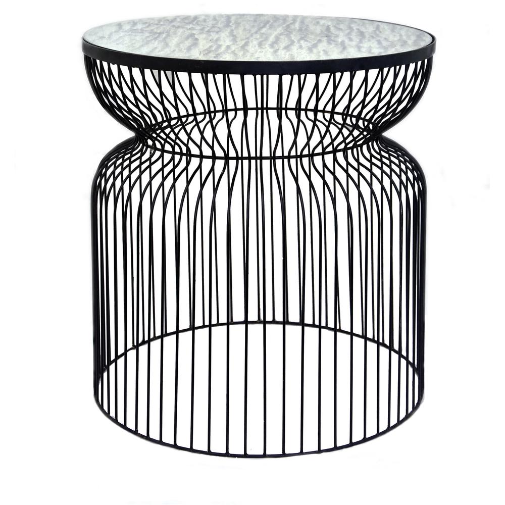 Montreal Round Metal Wire End Table