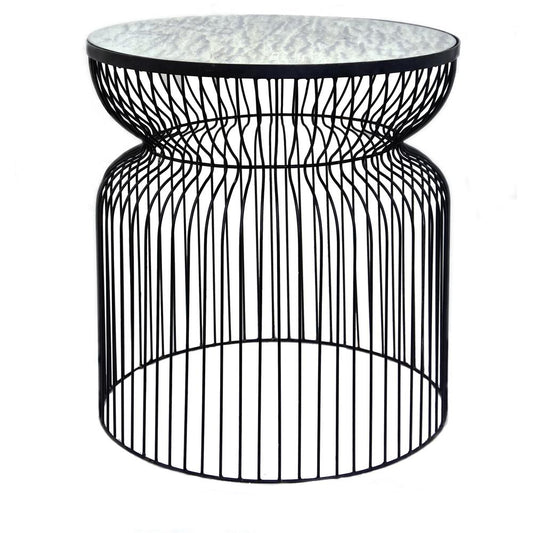 Montreal Round Metal Wire End Table