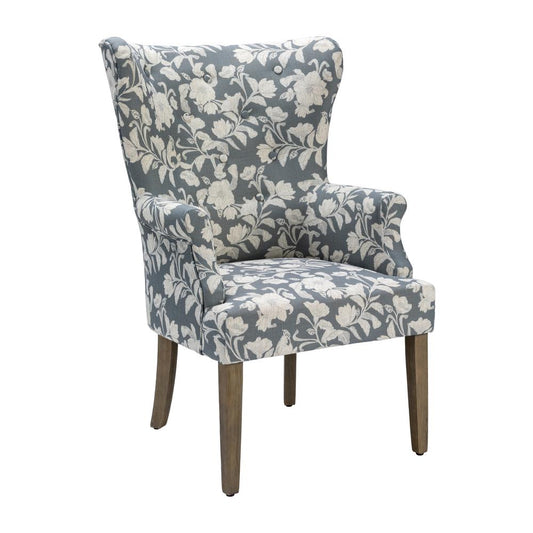 Crestview Collection Heatherbrook Upholsted Floral Pattern Wingback Chair