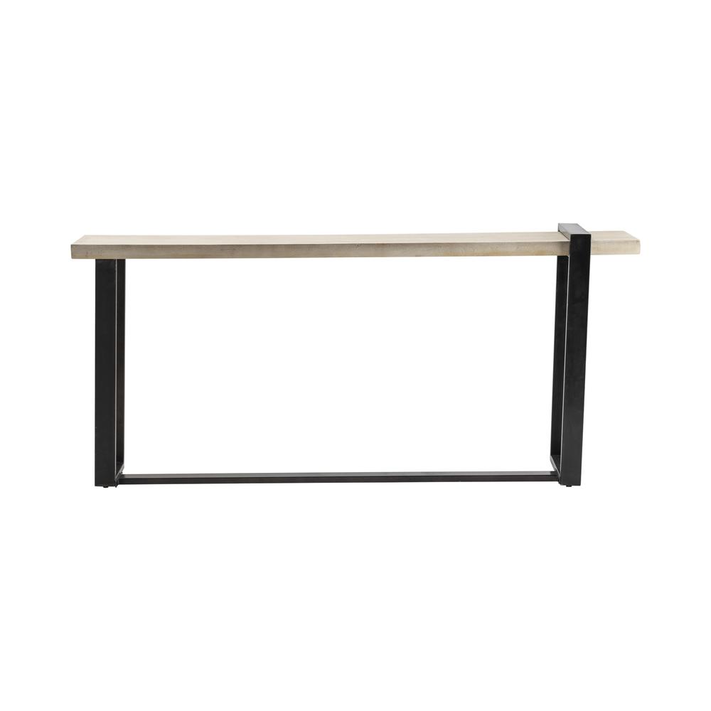 Crestview Collection Matthews Metal and Wood Narrow Console Table Metal Black