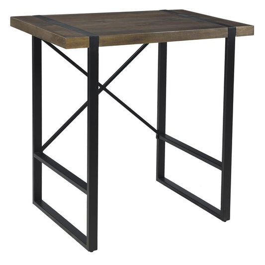 Crestview Collection Josie Standing Brown Wood and Metal Desk