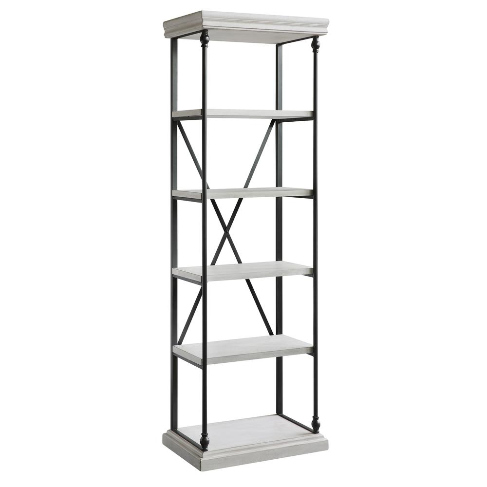 Crestview Collection CVFZR4549 Hanover Metal and White Wood Etagere Accessories