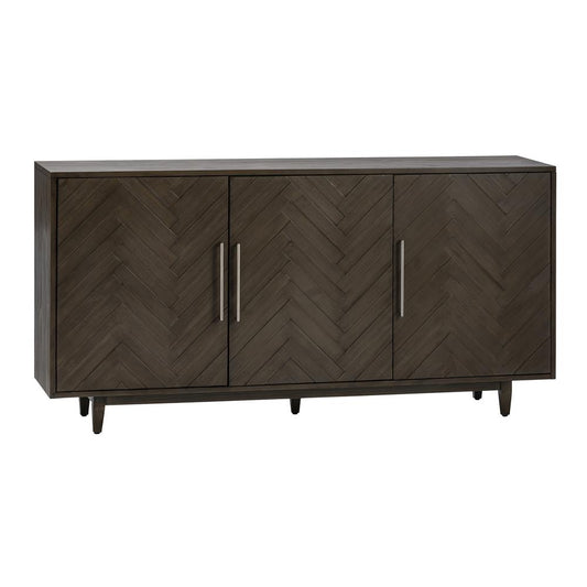 Crestview Collection Hawthorne Estate 3 Door Chevron Pattern Sideboard