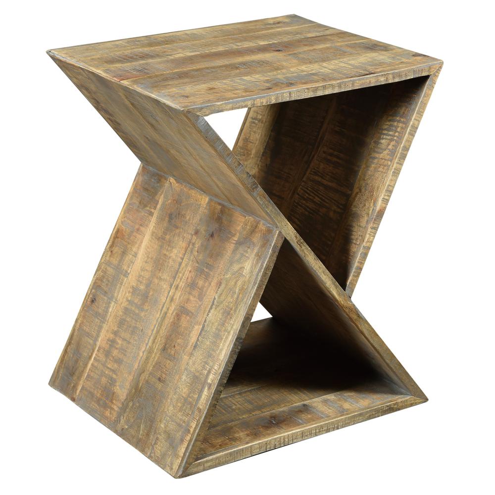 Bengal Manor Mango Wood Angled End Table