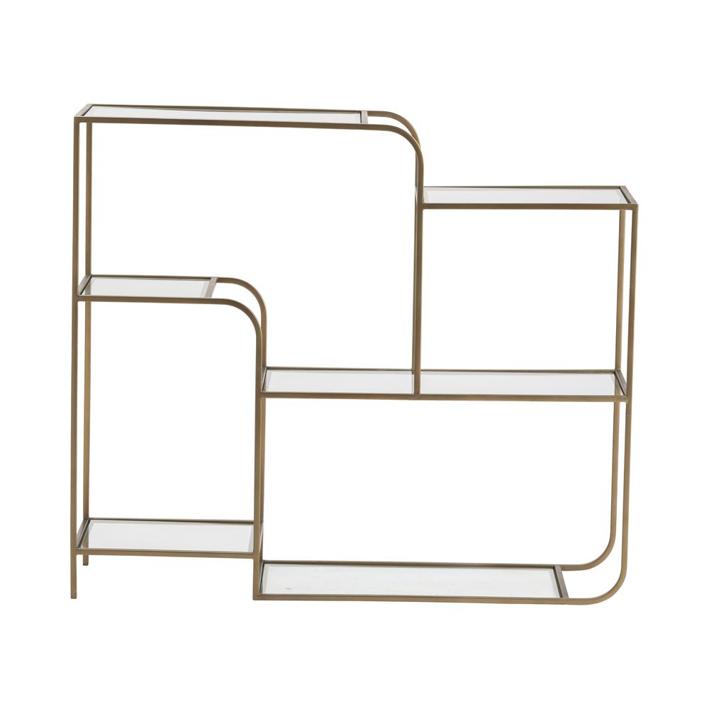 Crestview Collection Villa Heights Angled Console Table Gold Metal