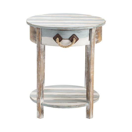 Nantucket 1 Drawer Weathered Wood Accent Table