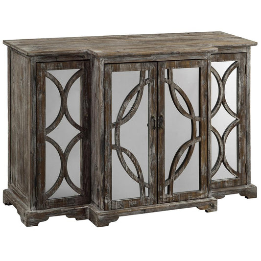 Crestview Collection Cumberland Metal and Smoked Wood Accent Table