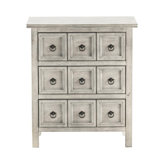 Crestview Collection Hudson 3 Drawer Chest Light Gray Wood 27 x 15 x 31  Style