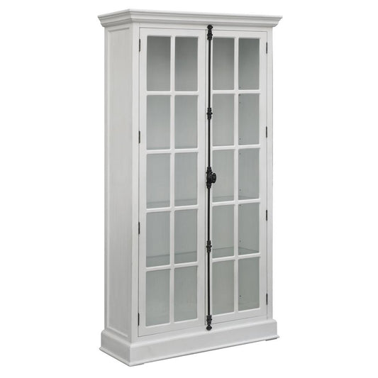 Crestview Collection CVFZR3646 Coventry White 2 Door Curio Cabinet Furniture