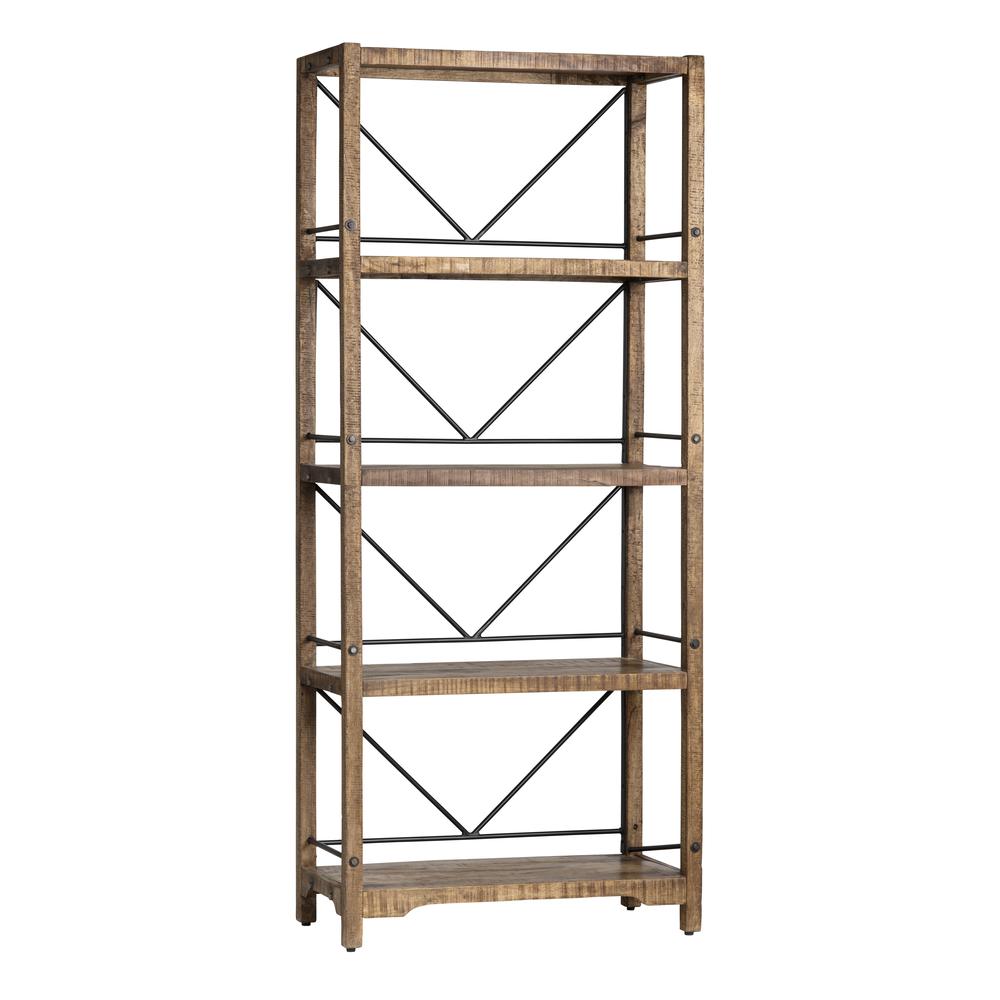 Winslow Wood and Metal Bookshelf