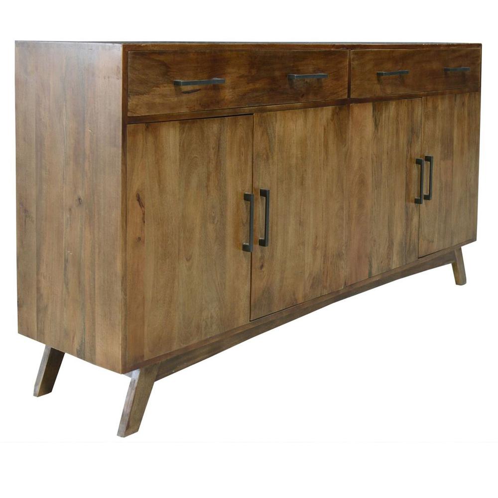 Crestview Collection Bengal Manor Mango Wood 2 Drawer 4 Door Sideboard