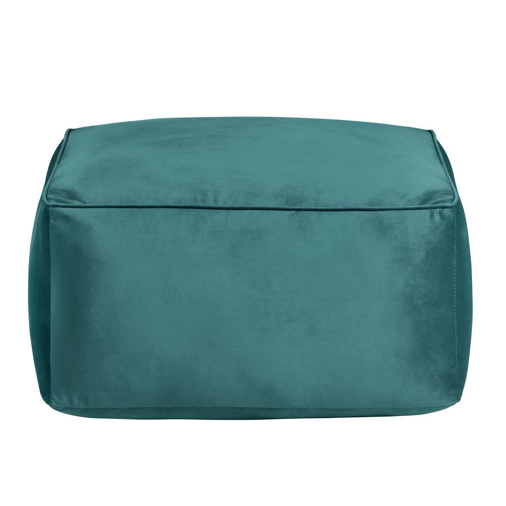 Cerra Jade Green Velvet Square Ottoman