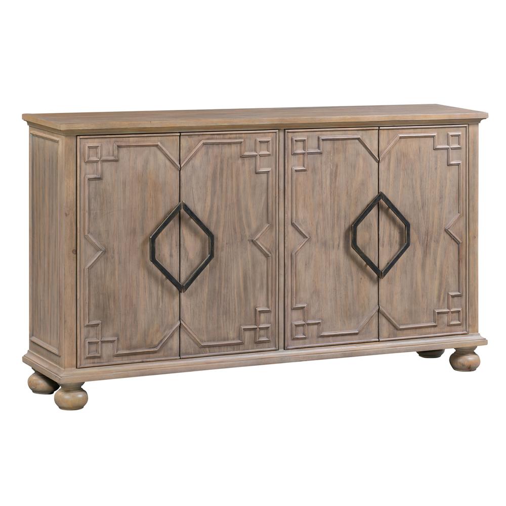 Crestview Collection Hawthorne Estate 4 Door Raised Molding Sideboard Furniture