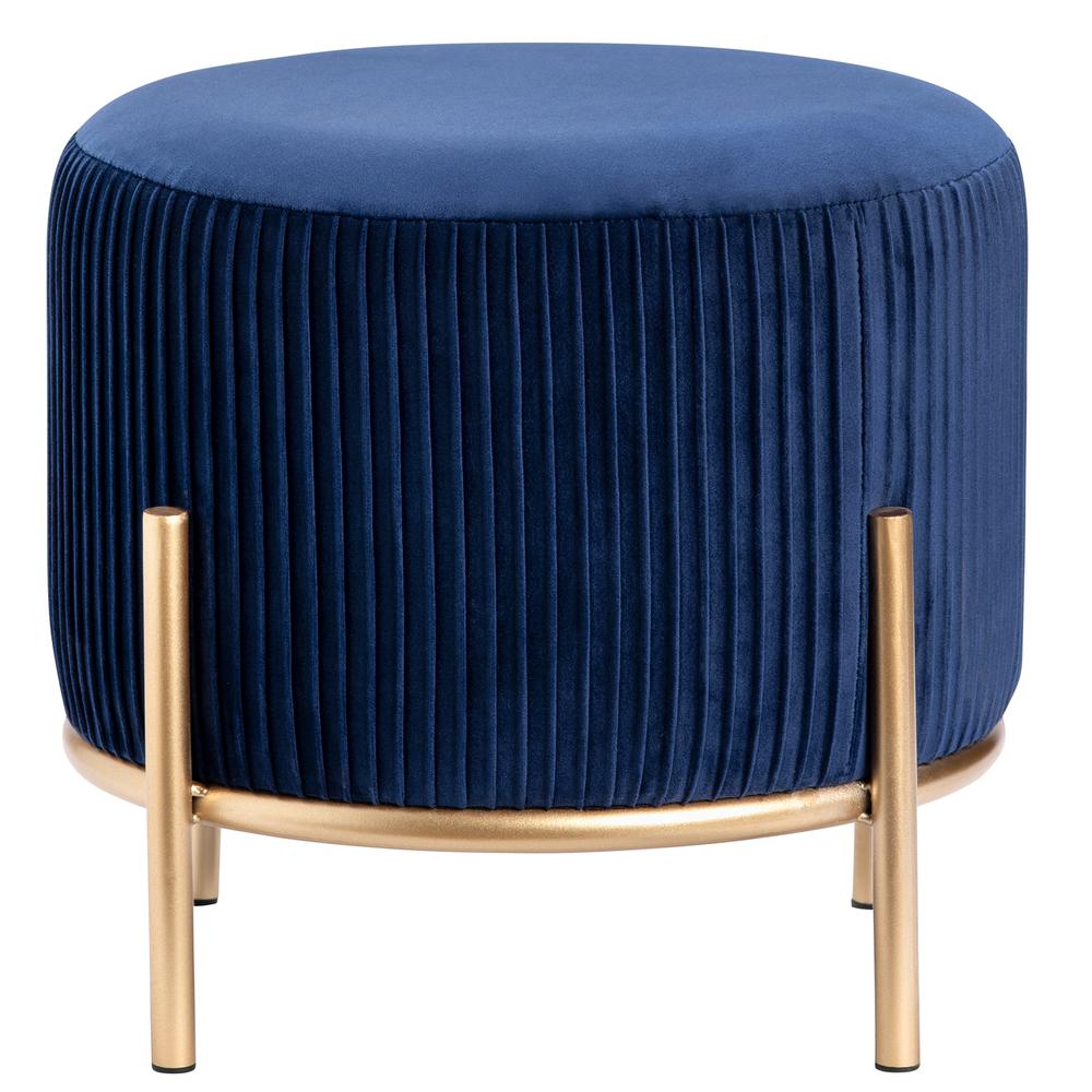 Marley Navy Blue Velvet Stool