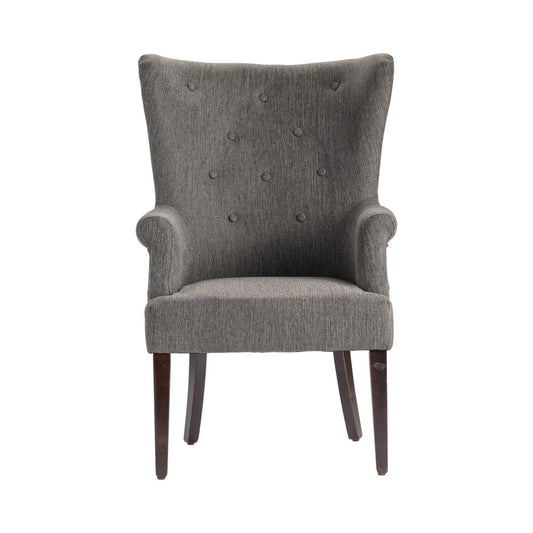 Crestview Collection CVFZR4503 Seville Medium Gray and Black Chair