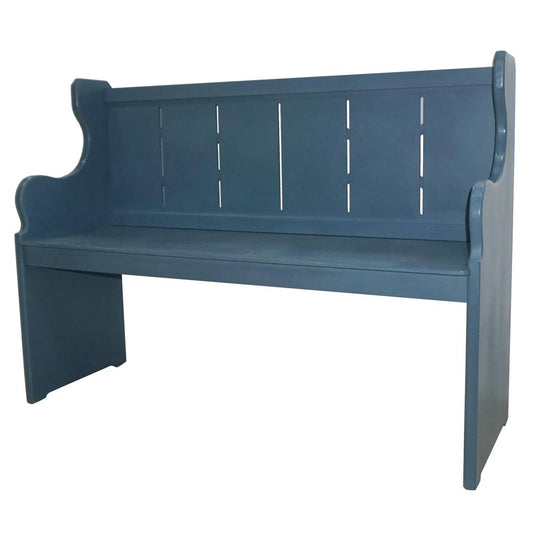 Crestview Collection Evolution Savannah Wood Church Bench in Blue