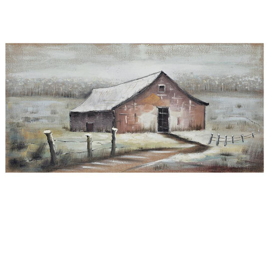 Crestview Collection CVTOP2681 Seasonal BARN 3 Wall Décor, Multicolor