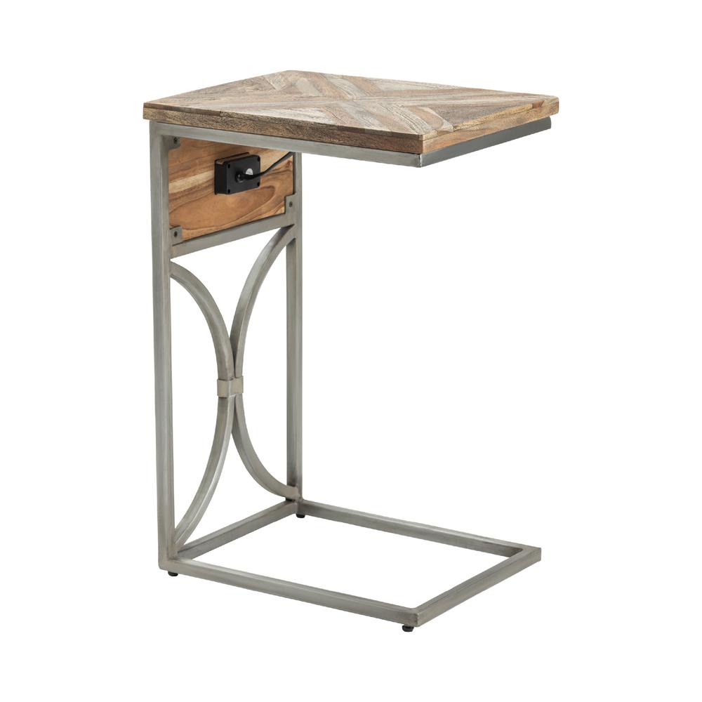 Crestview Collection Bengal Manor Acacia Wood and Metal C Side Table