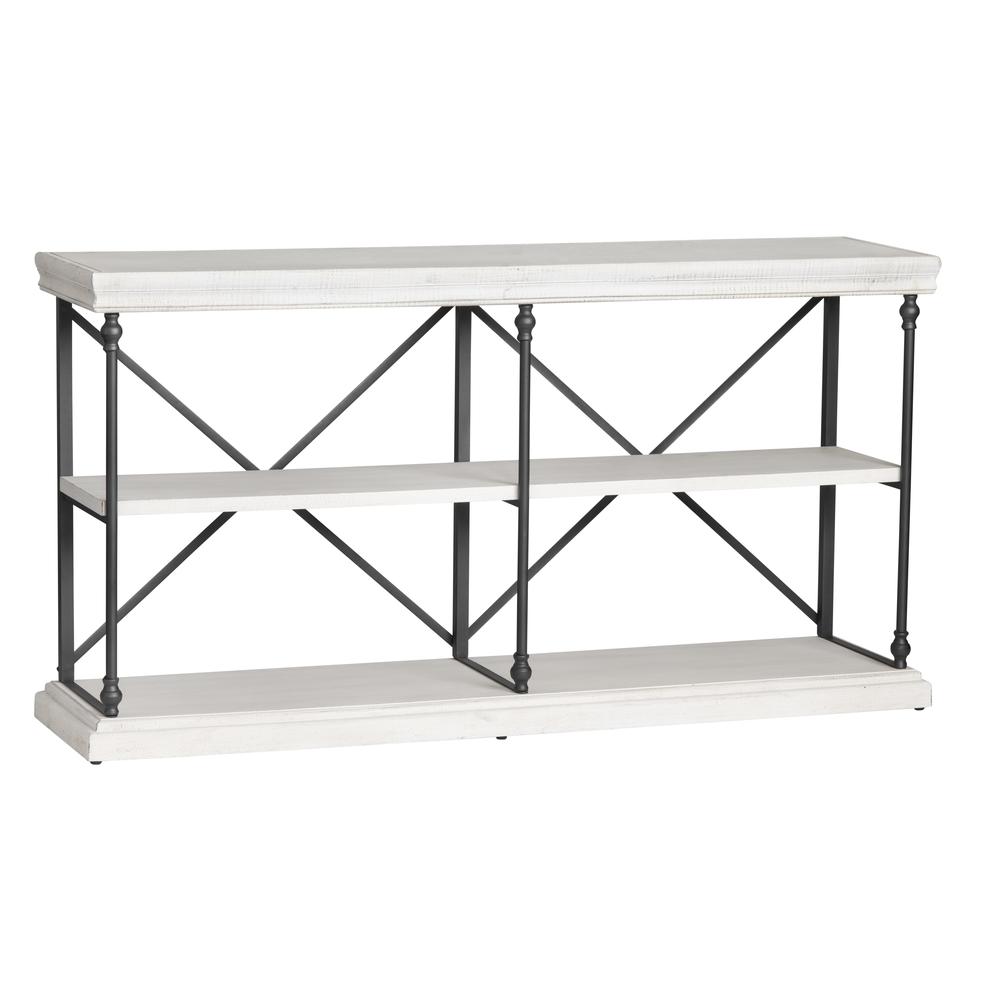 Crestview Collection CVFZR4548 Hanover Metal and White Wood Console Furniture