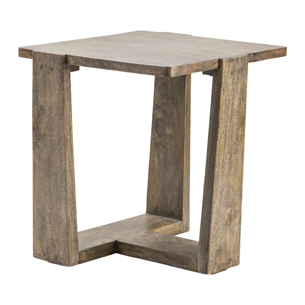 Crestview Collection Bengal Manor Mango Wood Tri-Leg Square End Table Furniture