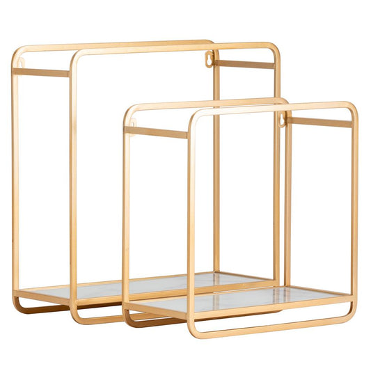 Crestview Collection Evolution Monica S/2 Metal Wall Holders in Gold