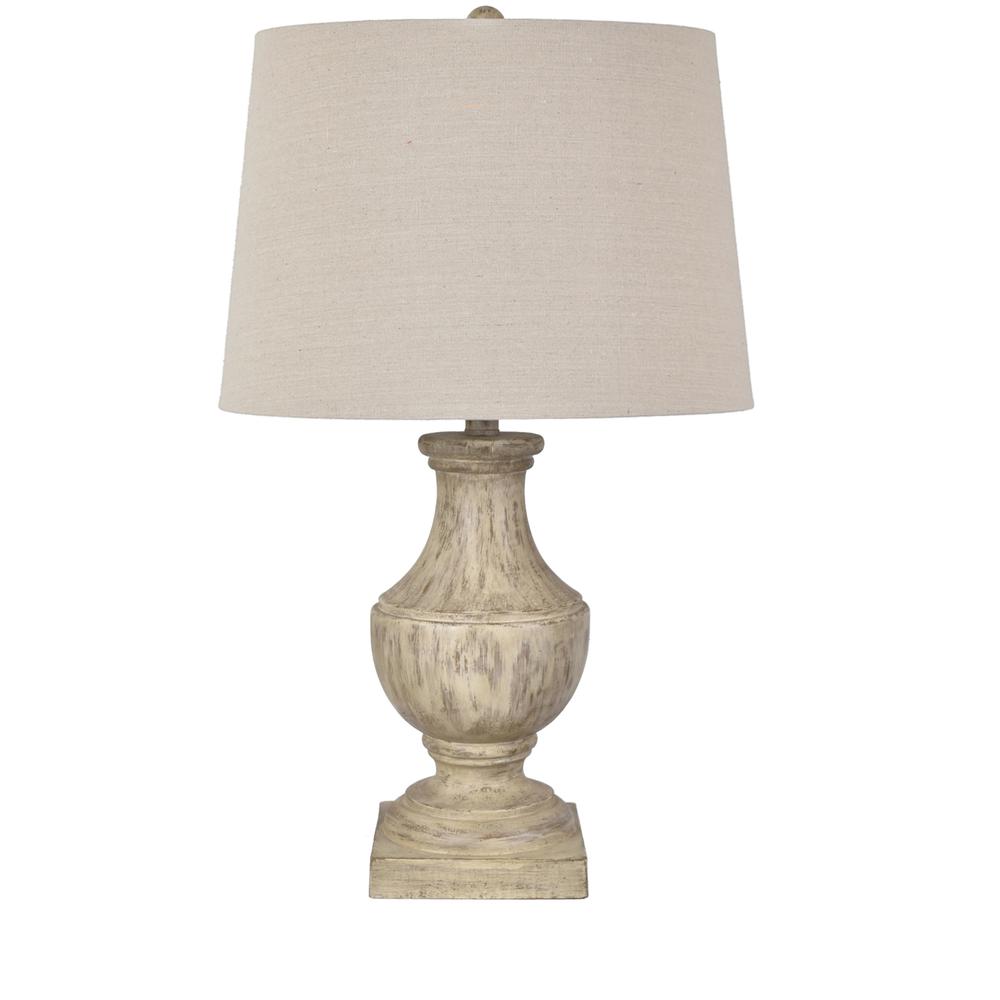 Crestview Collection 26.5" TH Distressed Brown Resin Table Lamp