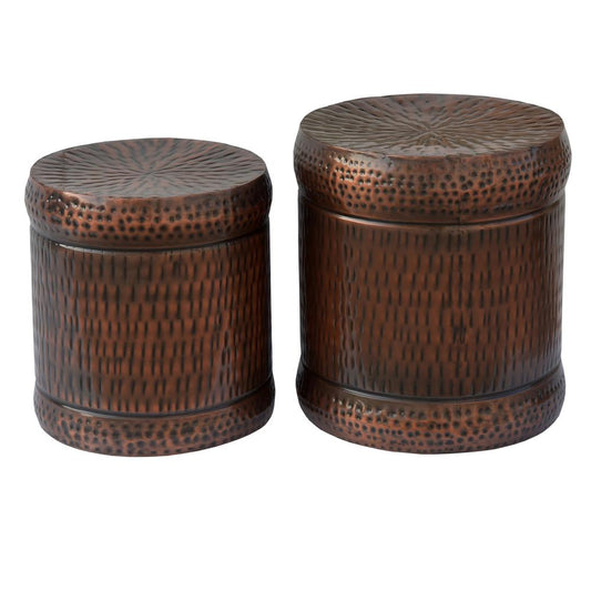 Crestview Collection Set of 2 Stool Bronze Finish Evolution Outdoor