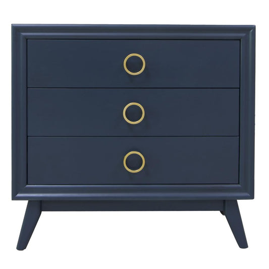 Crestview Collection Pomeroy Indigo 3 Drawer Chest